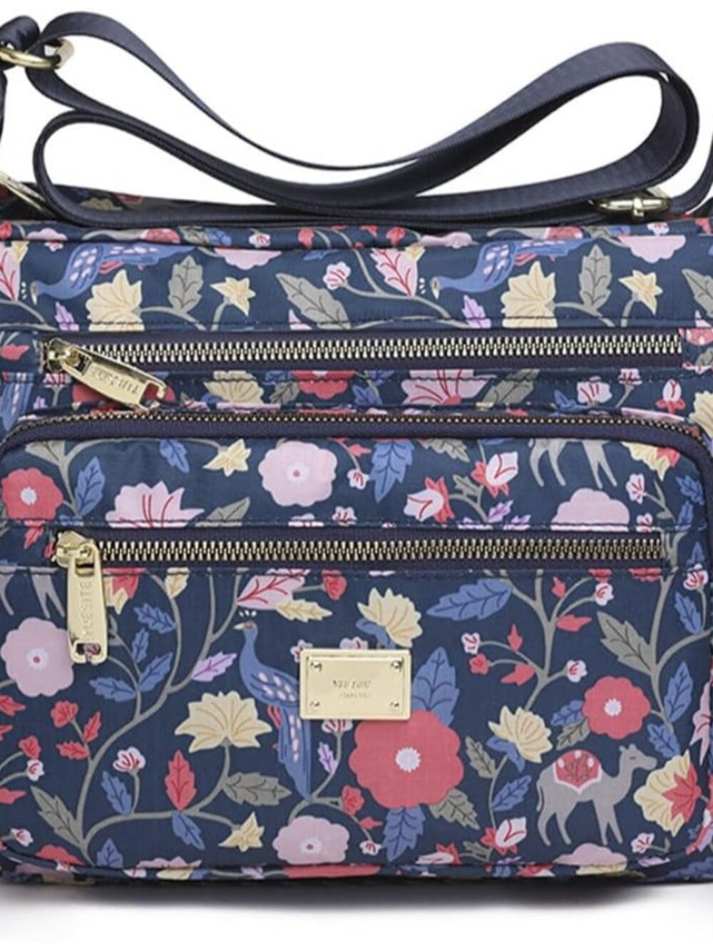 Crossbody Bags for Women Multi Pocket Shoulder Bag Waterproof Nylon Messenger Pu